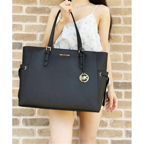 michael kors jet set travel large tote|Michael Kors saffiano tote bag.